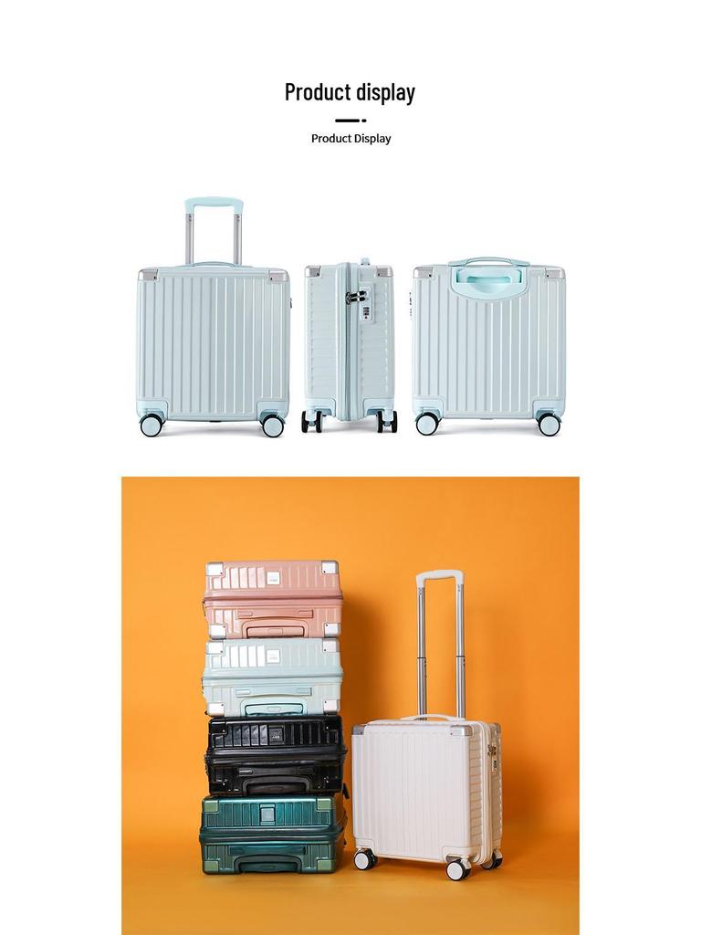 Lightweight Mini Trolley Suitcase with Combination Lock, 18-20 Inch - Ideal for Students and Kids.