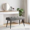Bench with Button Tufting Dark Gray 80 x 40 x 46 cm Velvet