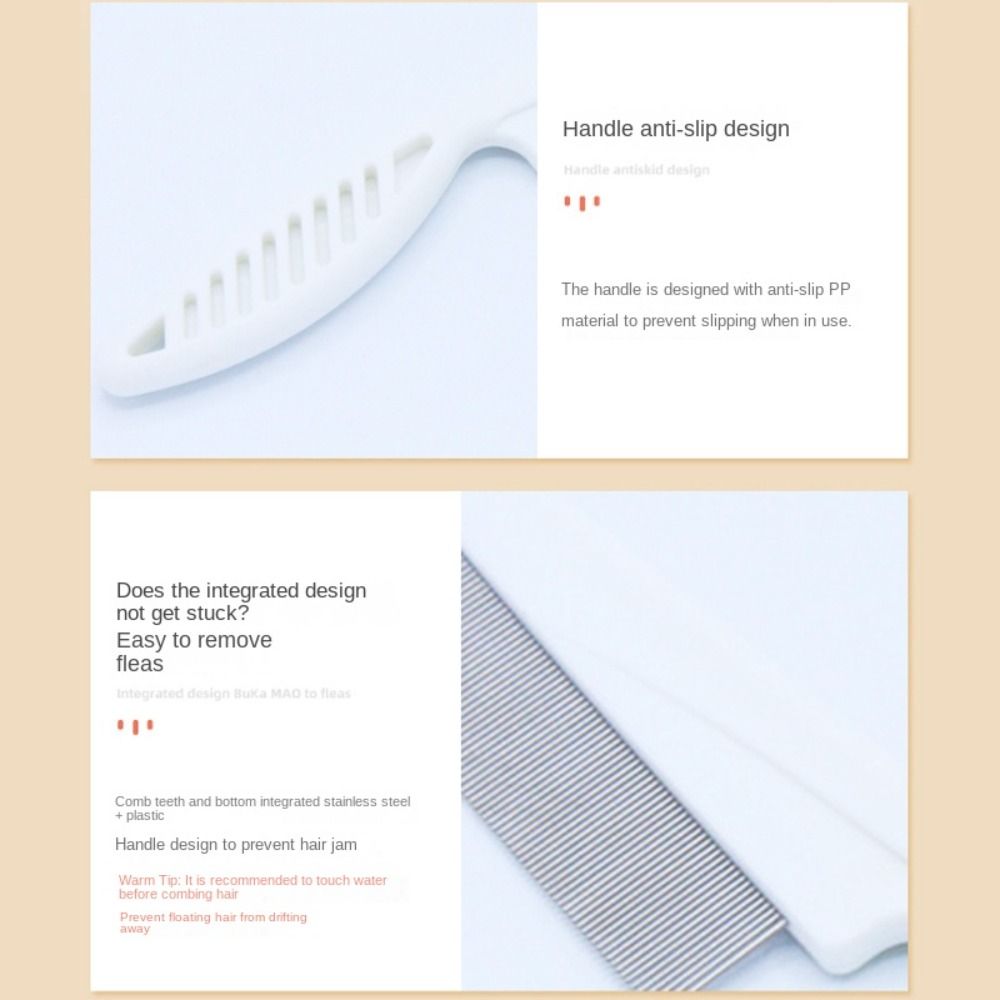 Stainless Steel Pet Hair Comb Multifunctional Grooming Comb Durable Pet Care Comb  Pet