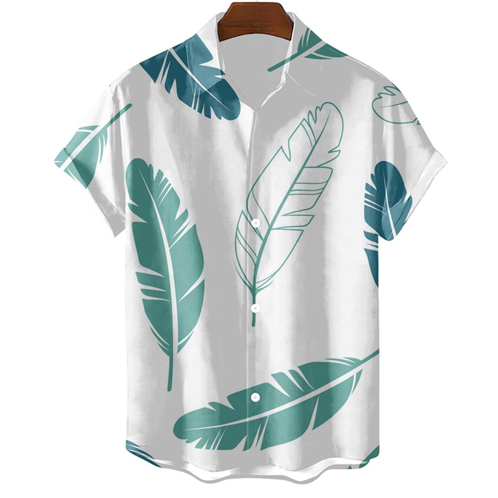 Mode Original Herrenhemd Hawaii Lässig Herren Slim Fit Kurzarm Oberteile Übergröße Einfach Federdruck Camisa MasculinaA