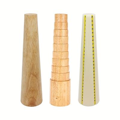 Gradual Size Adjustment Wooden Cylinder for Jewelry Making - High-Quality, Durable, and Smooth Surface