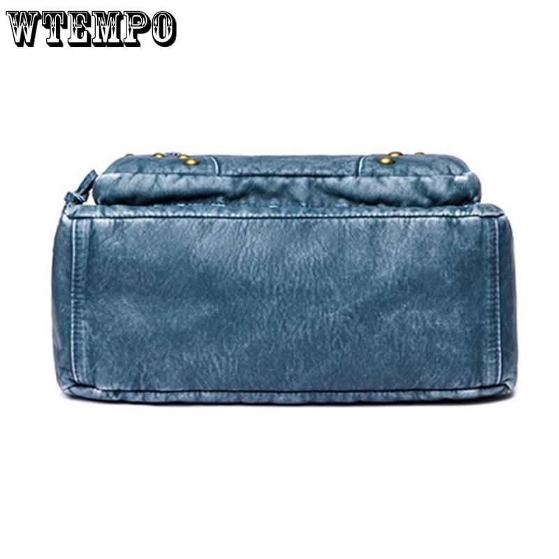 WTEMPO Retro sepraná kožená kabelka Módní Velkokapacitní vícekapsová Tote Bag Women