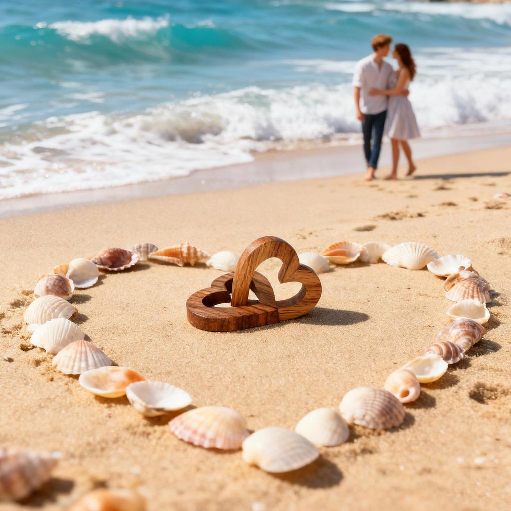 Ineinandergreifende Holzherzen Holz-Desktop-Dekor Romantisches Verbundenes Herz-Bastelprojekt Für Frischvermählte Paare Heimdekorateure Bastelliebhaber