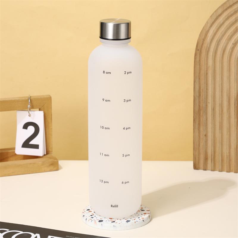Gradient Color Large Capacity Frosted Sports Water Bottle - Portable and Stylish for Outdoor Use