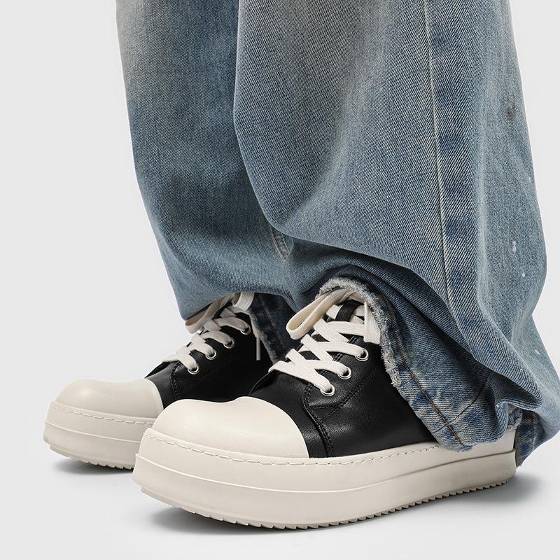 Big Head Shoes Men'S Niche Thick Baseplate Shoes Men'S Heightening Canvas Shoes Commuter Derby Shoes Men'S High Street Sports Shoes