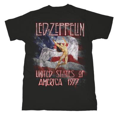 Led Zeppelin Colour US Tour 1977 Jimmy Page Tee Unisex T-shirt
