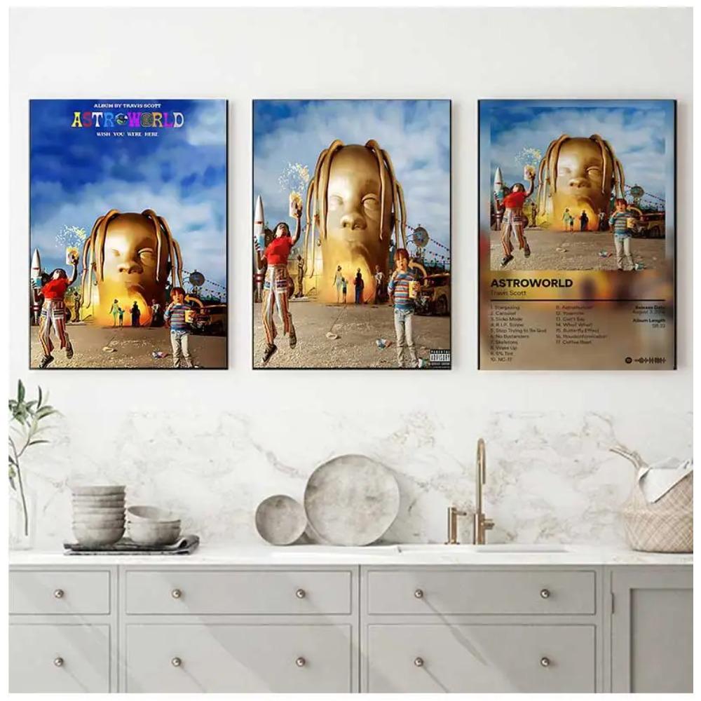 Travis Scott Music Album Canvas Painting Posters & Prints, Star, Rodeo, Astroworld, Wall Art for Living Room, Home Decor