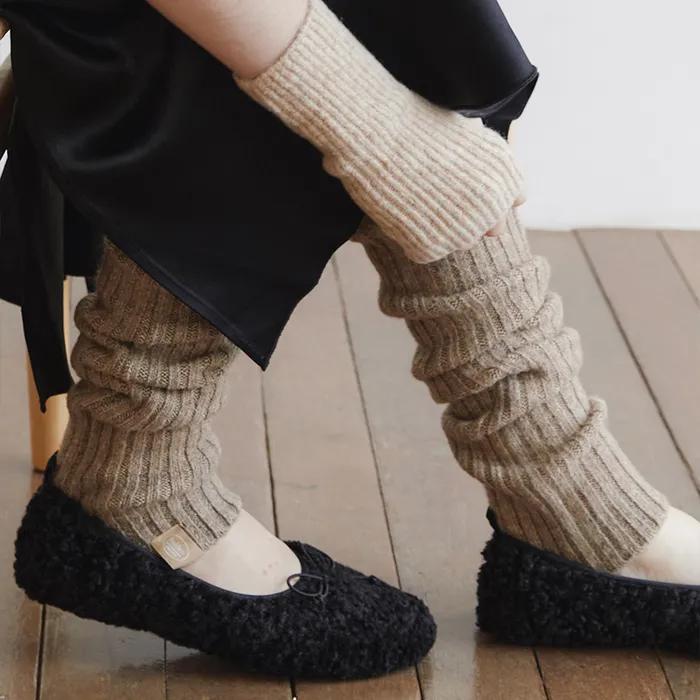 knit leg warmer (F001_dark beige)