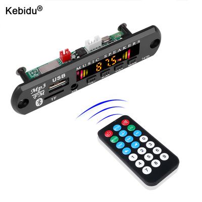 KEBIDU 9V 12V Sem Fio Bluetooth Rádio FM MP3 WMA Placa Decodificadora Áudio MP3 Player USB TF Módulo de Rádio FM Com Controle Remoto