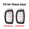SKCW6 Gold Edge TPU Keyless Shell Fob Car Key Case Cover For Hyundai Elantra Creta Ix35 Ix45 I10 I30 I40 Tucson Santa Fe Rena Sonata