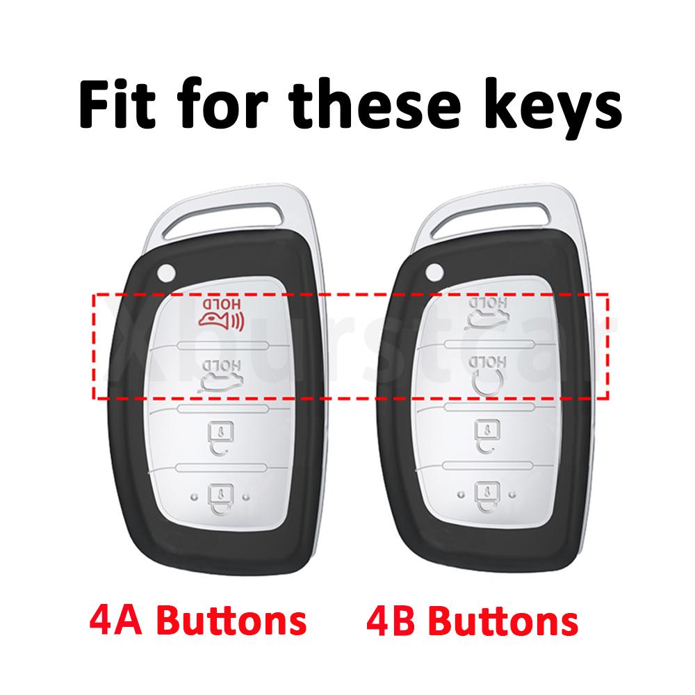 SKCW6 Gold Edge TPU Keyless Shell Fob Car Key Case Cover For Hyundai Elantra Creta Ix35 Ix45 I10 I30 I40 Tucson Santa Fe Rena Sonata
