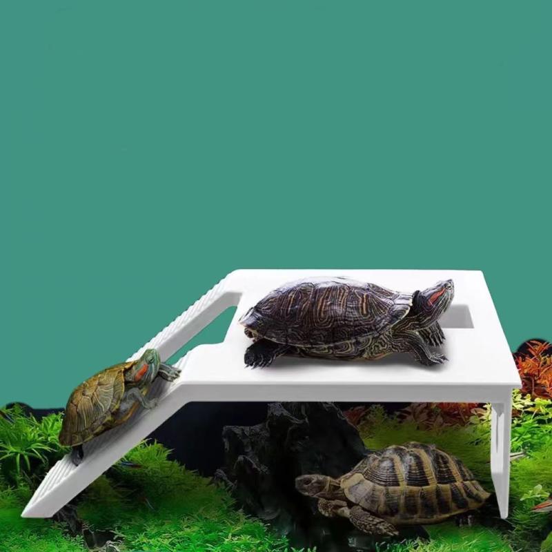 Large Turtles Dock Resting Basking Platform with Suction Cup Design Climb Ramps Habitat Decors for Turtles Enthusiasts