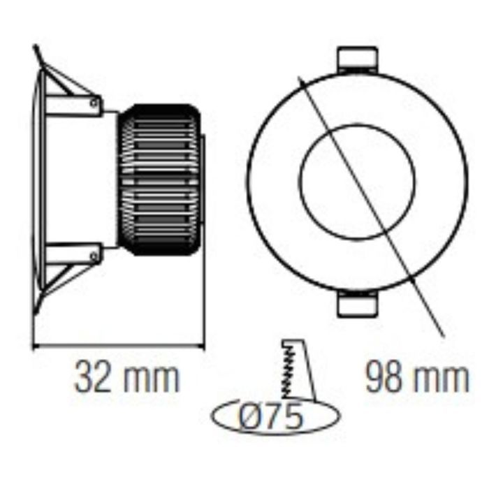 Spot SMD LED downlight rond blanc 8W 3000K