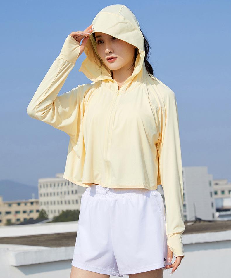 

Women s High-Quality Hooded Sun Protection Jacket - UV Resistant, Breathable, Casual, Lightweight XL жовтий