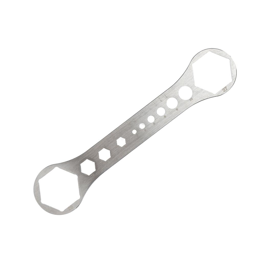 Bike Front Fork Wrench Stainless Steel Bicycle Pneumatic Fork Cover Removal Tool for Mountain Bike 27‑28mm 1.06‑1.1in