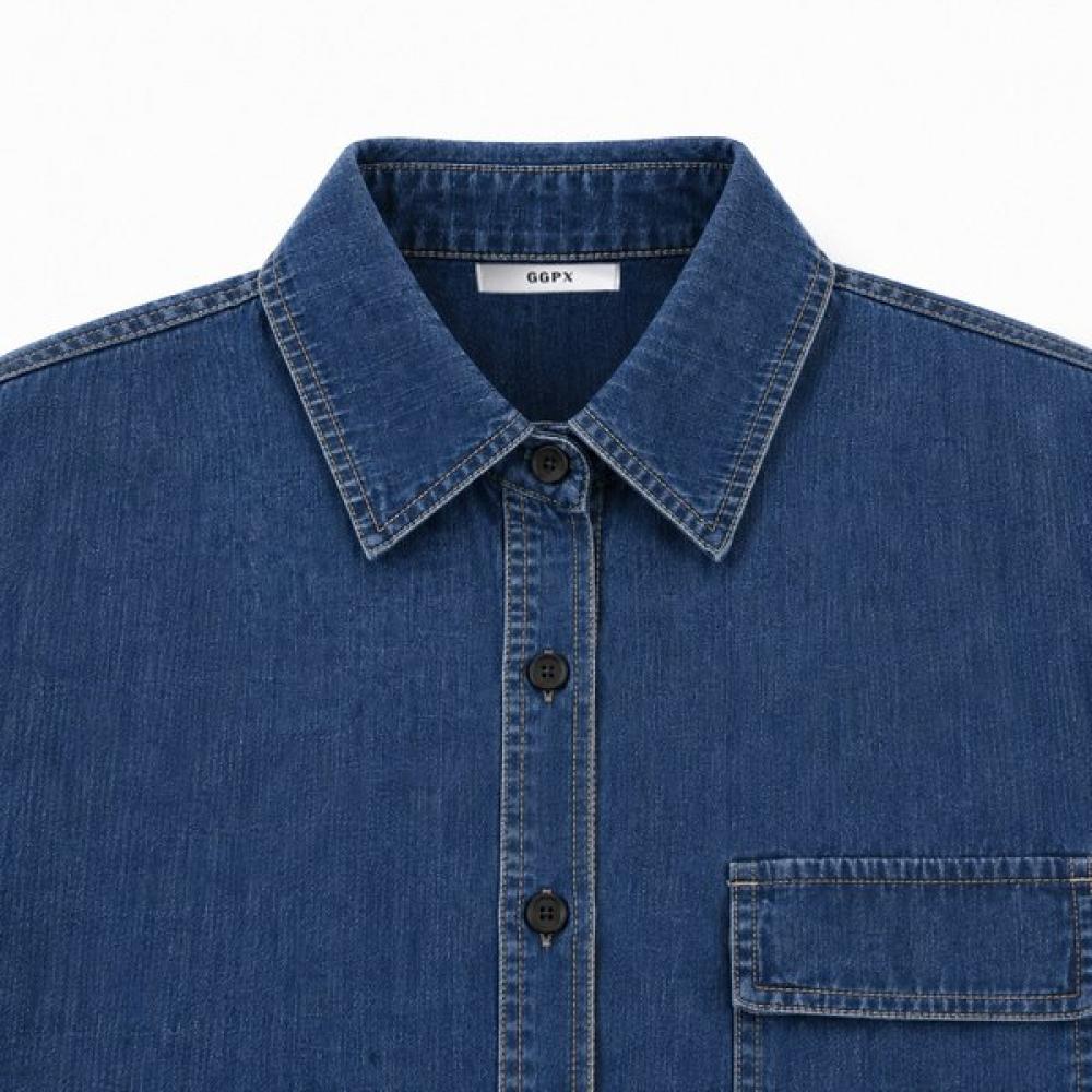 Ggpx New York Stitch Denim Pocket Shirt Gq8sh050f