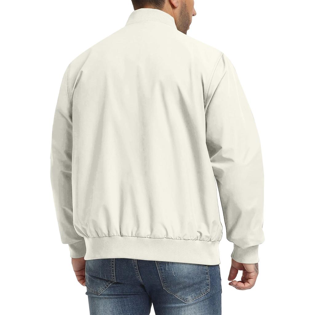 Men's Casual Flight Jacket Zip-Up Baseball Windproof - Outerwear for Spring and Fall