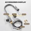 F26C Metal Pull Out Tap Precise Hot/Cold Water Mixing at House Practical Stretchable Sink Tap Prevents Splashing Water Faucet