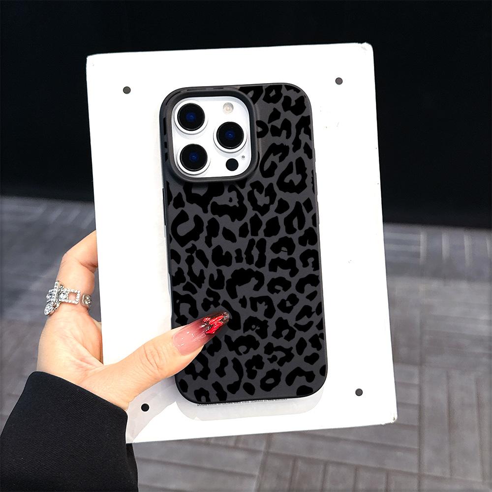 INS Brown Leopard Print Y2K Luxury Matte Phone Case For iPhone 17 16 15 14 Plus 13 12 11 Mini Air Pro X XS Max SE 7 8 Plus Cover