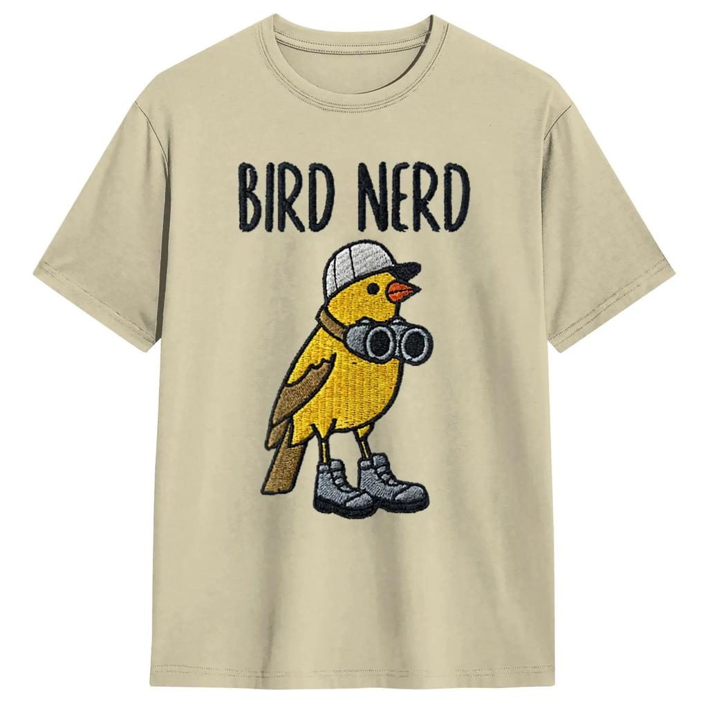 Men T-Shirts Bird Nerd Men's Retro Short Sleeved T-Shirt Outdoor Sports Leisure Big Fashionable Trend Hot Selling In The Hot