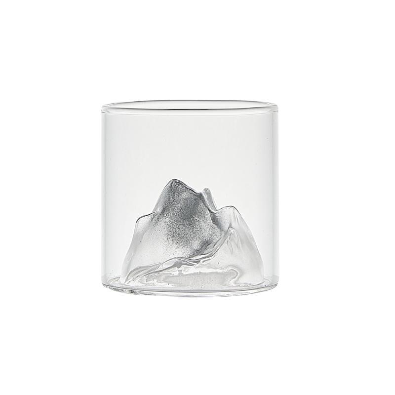 Cană din sticlă de whisky în stil chinezesc Cană de ghețar din sticlă de apă de munte 3D, ceașcă de vodcă cu vin, pahar de artă, cadou, sticla de whisky, vase fierbinte