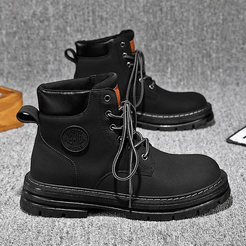 Men S Waterproof Rain Boots Non Slip Rubber Sole Lightweight Design Fashionable Daily Wear Footwear for Rainy Weather