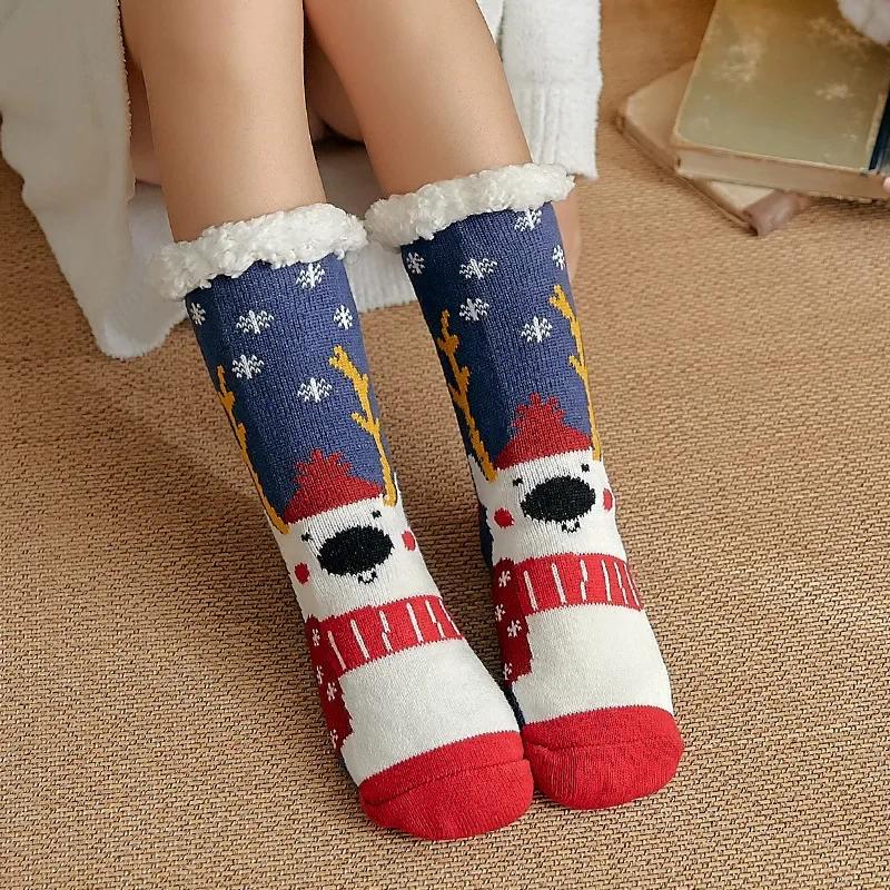 Thermische Flauschige Socken Damen Winter Warme Bodensocken Weiche Damen Haus Indoor Weihnachtsgeschenke Rutschfeste Grip Boden Hausschuhe Socken