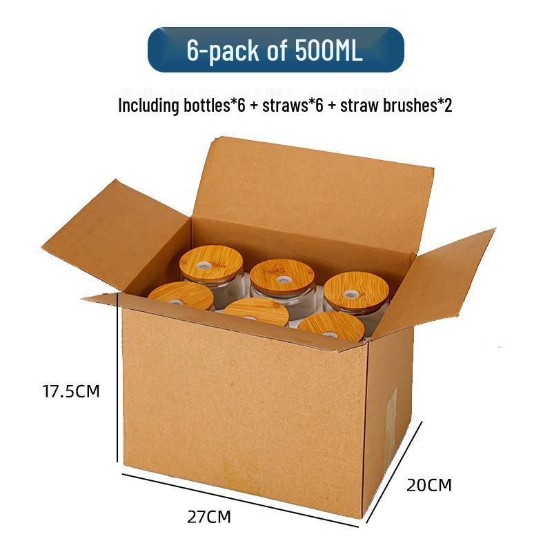 Hochwertiger Borosilikatglas-Milchtee- und Saftbecher mit Strohhalm, 14oz - Doppelter Getränkebecher für Cola und Wasser für den Heimgebrauch