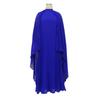 Women's Solid Color Chiffon Pleated Long Dress