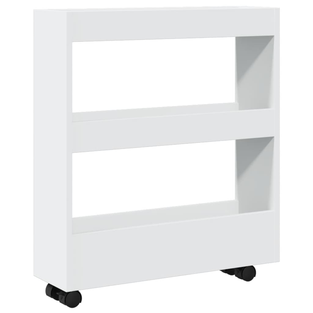 Narrow 3-storey Bathroom Storage Cart, Sofa Side Storage Shelf, Hallway Shelf, 60x18x70cm
