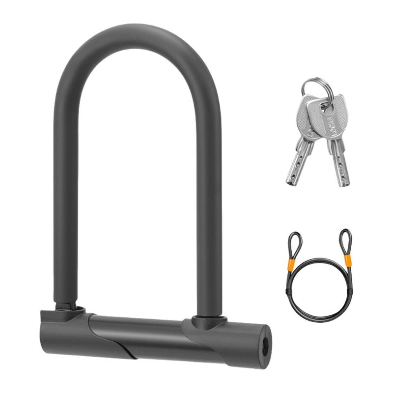 Anti Theft Bike U Lock with Key Heavy Duty Bike Lock Portable Universal Bike Accessories Rustproof Secure Lock