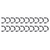 20 Set Metal Connector Buckles for Bag Arch U Shape Ring Buckle Connector with Screws for Leather