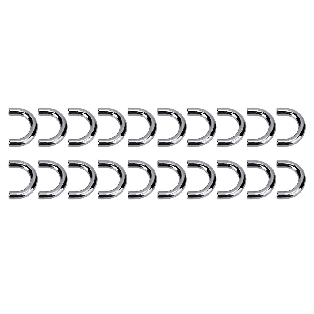 20 Set Metal Connector Buckles for Bag Arch U Shape Ring Buckle Connector with Screws for Leather