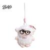 Fashionable Purse Charm Plush Sheep Doll Pendant for Bags And Keys, Soft Curly Stuffed Animal Keychain Kawaii Accessory with Bow Glasses Accessories,