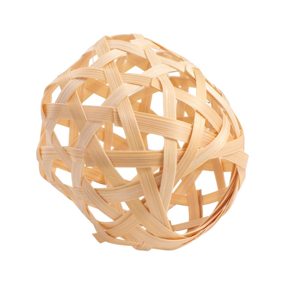 DIY Decorations Bamboo Cage Woven Bamboo Lamp Shade Small Globe Bulb Lampshades Hanging Vintage Chandelier Cover Chandelier
