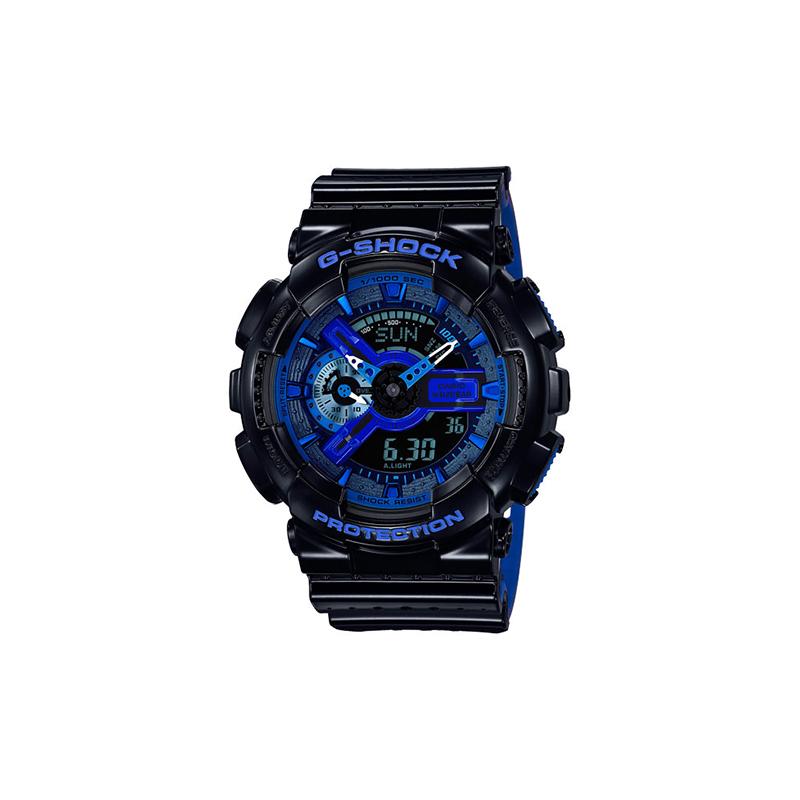

Casio G-SHOCK Series Fashion Trendy Street Cool Sense Advanced Classic Pointer Dual Display Sports Waterproof Quartz Movement Resin Strap GA-110LPA-1A чорний