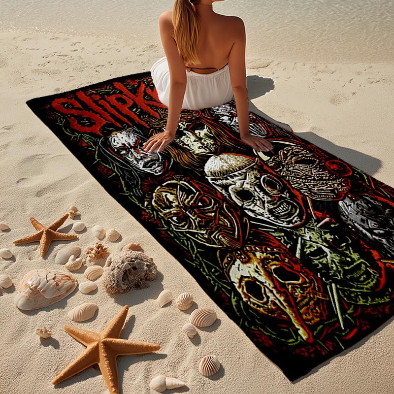 Rock music Slipk-not Beach Towel, Super Soft Microfiber, Gift for Her/Him, Birthday, for Pool, Beach, Travel, Home Decor Fan gifts