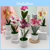 Butterfly Orchid Fake Flower Vase With Plastic Material For Wedding Table Centerpiece