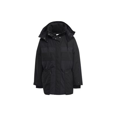 Originals Solid Color Zipper Loose Sports Long Sleeve Down Jacket Women Outerwear Black HM2615