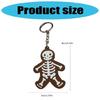 Spooky Skull Design Keychain Ornament With PU Leather Construction Accent For Gift Giving And Themed Celebrations