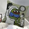Cartoon PPepe The Frog Funny Pillow Case Square Pillow Bedroom Sofa Leisure Comfort Cushion Car Home Decoration