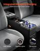 VEVOR Center Console Storage Box Between Seat with 7-Color Ambient Lights, USB/Type-C/Cigarette Lighter Charging