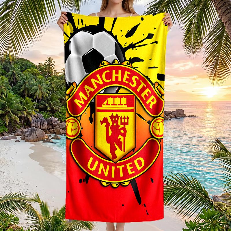 Manchester Football Fashion Beach Towel: Ideal for Summer Adventures Soft, absorbent and quick drying suitable for swimming and bathing