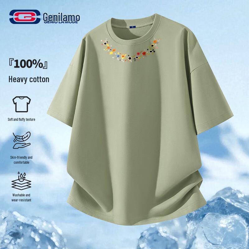 

GENIOLAMODE Men s Pure Cotton Short Sleeve T-Shirt XL