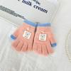 3-8 Years Old Thicken Velvet Children Knitted Gloves Elastic Winter Warm Gloves