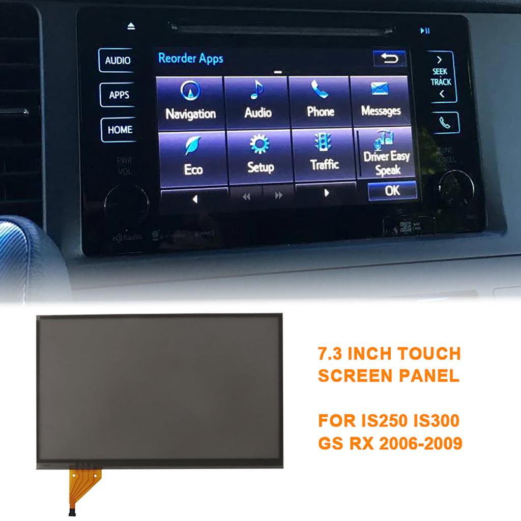 LTA070B511F LTA070B510F 7.3" LCD Touch Screen Digitizer for Toyota Prius Lexus IS250 IS300 IS350 GS300 Hybrid Sedan Dashboard