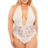 Women Lace Deep V-Neck Teddy Bodysuit  Backless Jumpsuit Sexy Lingerie
