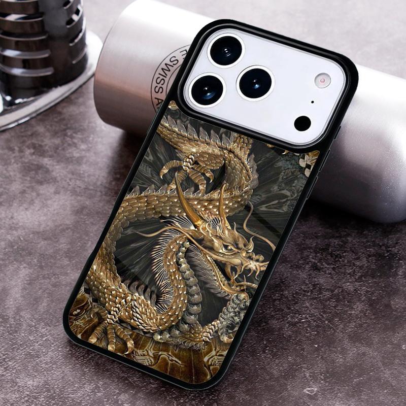 Ancient Japanese Dragon Phone Case For iPhone 17 16 15 14 13 12 11 Pro Max Plus 17Air Soft Silicone Cover