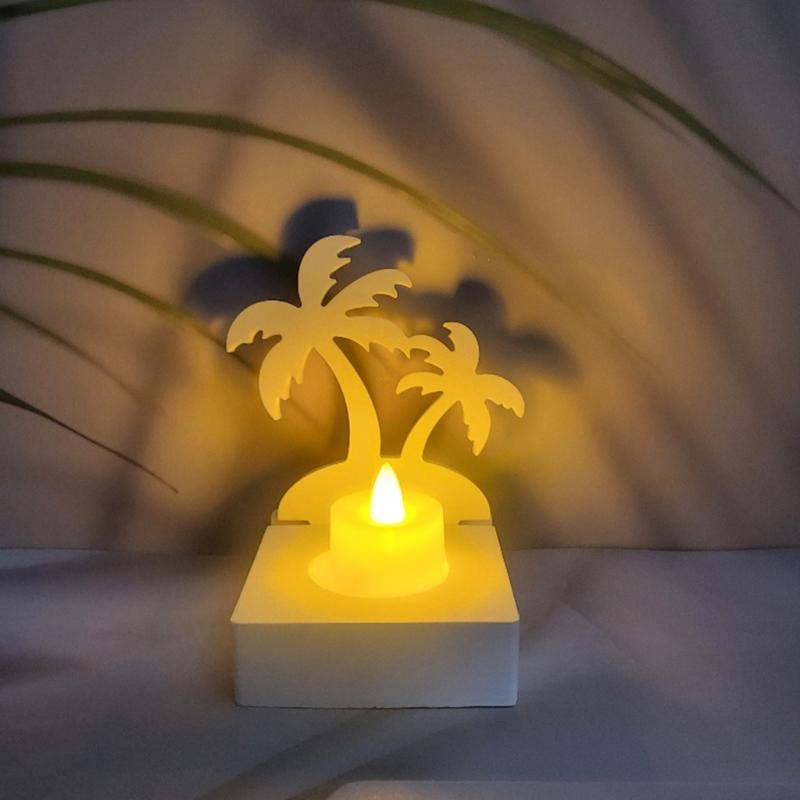 Coconut Tree Candle Holder Silicone Molds Candlesticks Castings Moulds Resins Molds Craft Molds for Tapers Candle