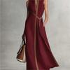 Women's Casual Dresses Sleeveless Lace Up Dresses for Woman 2026 Summer Simple Loose Cotton Linen Long Dress Ropa Para Muje Robe